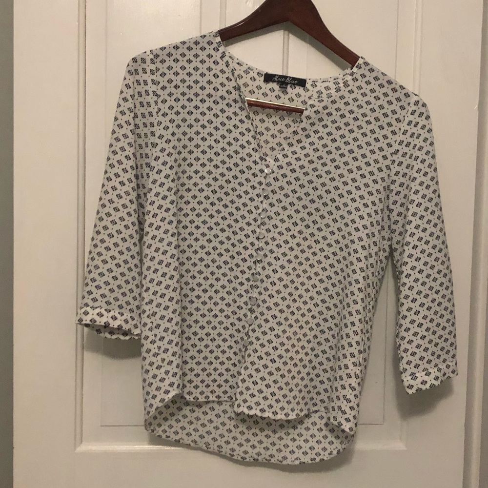 Alice Blue Black & White Top